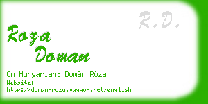 roza doman business card